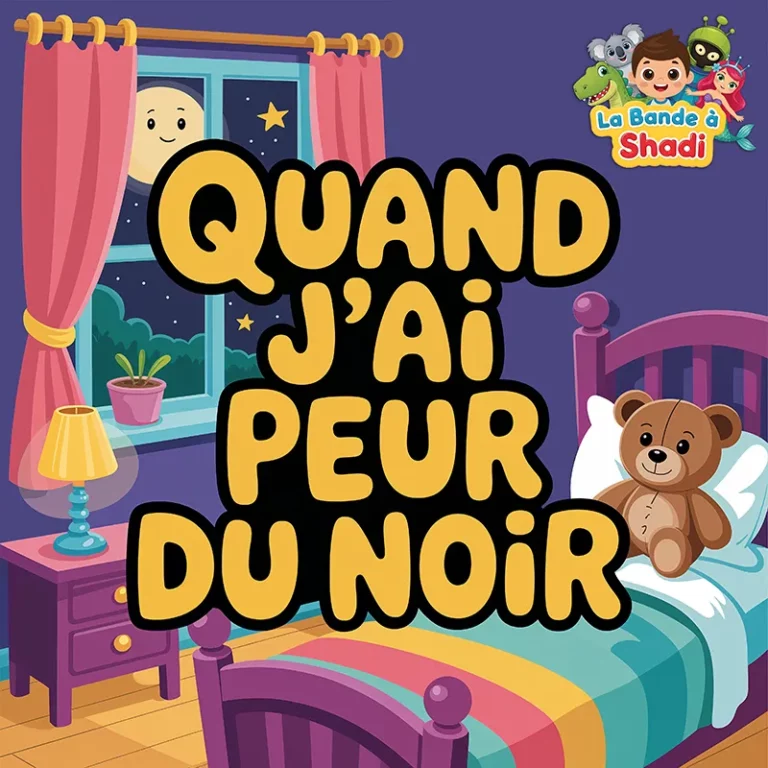 Pochette single de la chanson "Quand j'ai peur du noir" de La bande à Shadi
