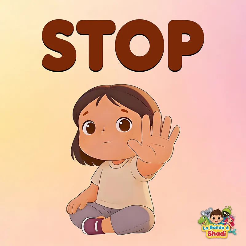 Pochette single de la chanson "Quand je dis STOP, c'est fini" de La bande à Shadi