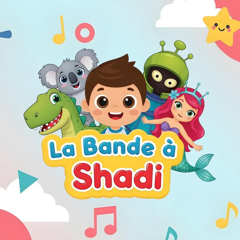 Pochette générique de La Bande à Shadi utilisée pour Le pirate qui avait peur de l’eau, sorti en 2025.